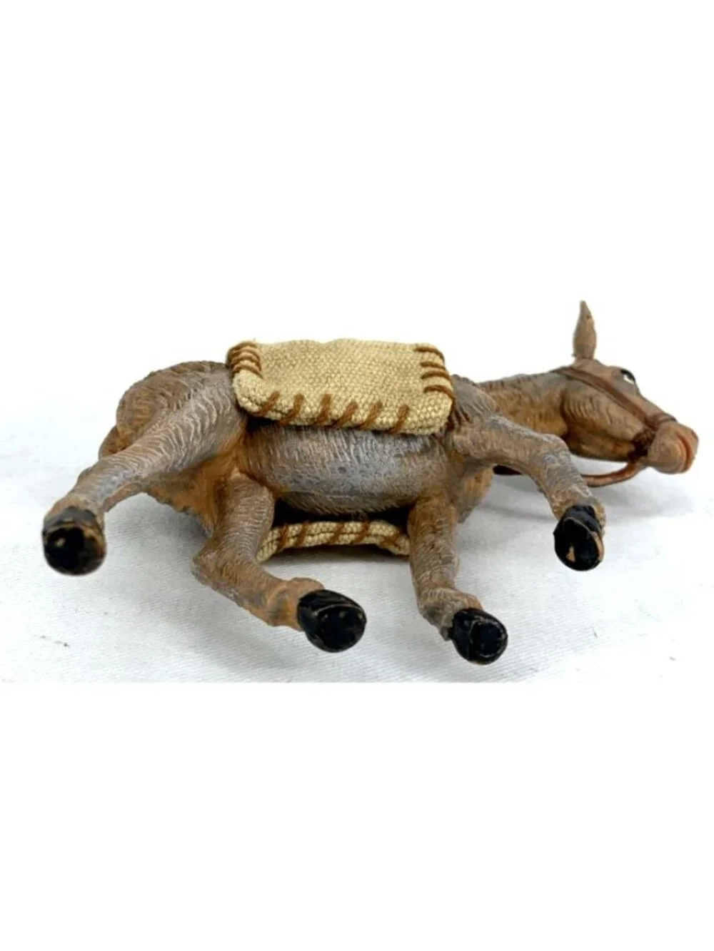 Fontanini Mary's Donkey with Cloth Saddle Blanket and Trough Lot of 2 4.5